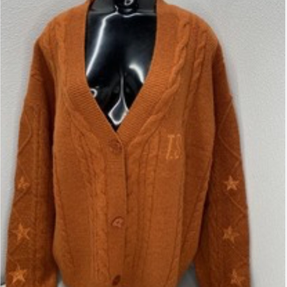 Taylor Swift Rust Cardigan with Star Details